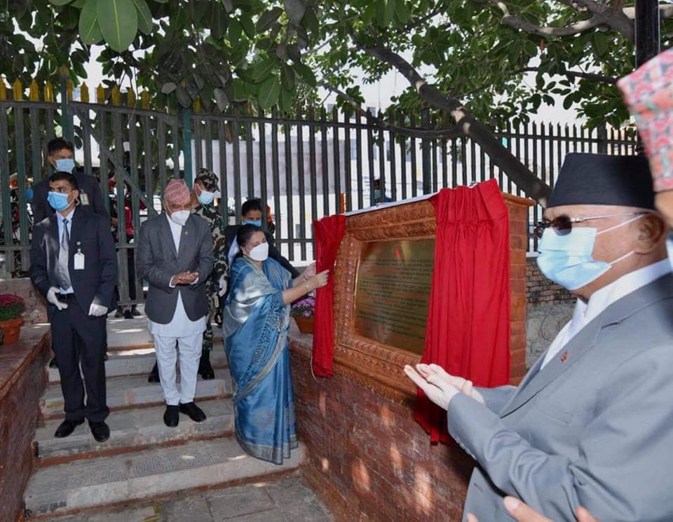 रानीपोखरीको पुनर्निर्माण काठमाडौं उपत्यकाको विकासमा कोशेढुङ्गा सावितः राष्ट्रपति